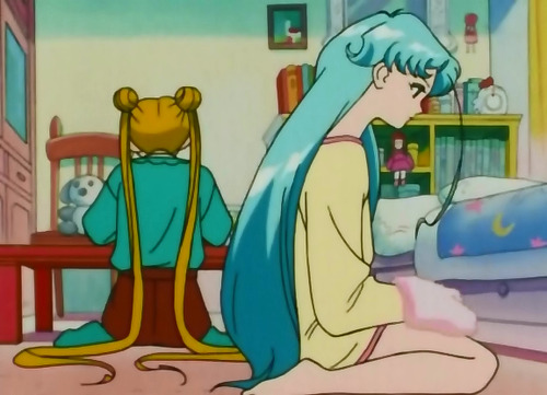 Fish Eye’s dissatisfaction with the fact that Zirconia never gave the Amazon trio full human form and thus they cannot have beautiful dreams like humans do, and solidified when Usagi takes him into her house and cares for him (while in disguise)