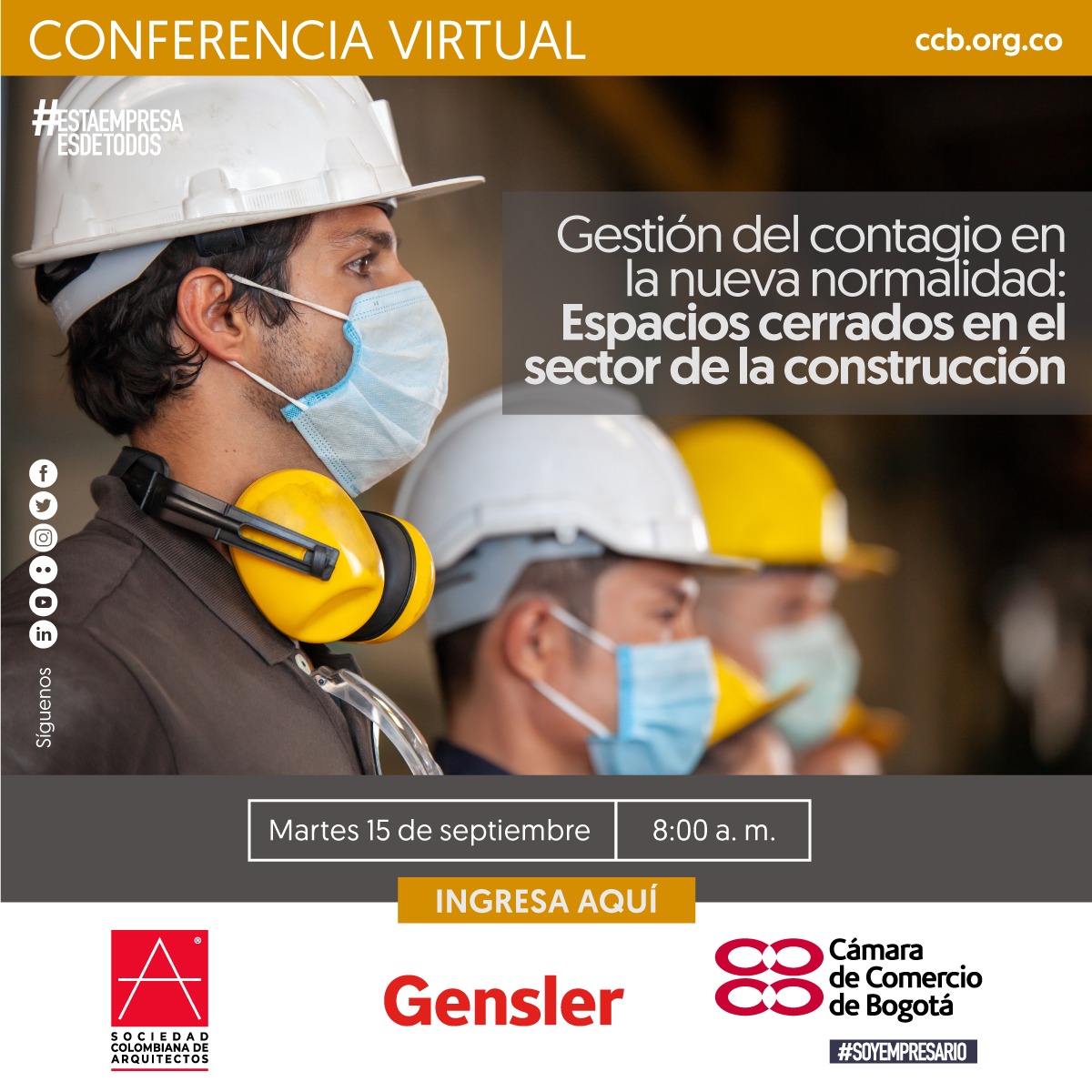monicapaezm's tweet photo. ¿Como manejar el contagio en espacios cerrados en la nueva normalidad? Invitados a esta conferencia con Gensler, Setri y HDQ. Diseño en la gestión del contagio, mitos y realidades del contagio, importancia de aire. Inscripciones https://t.co/9E2swaaJh5 https://t.co/HUbH8AO77s