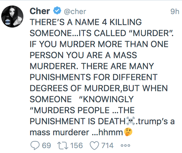 These are the people on Biden's side.She deleted it, but that just means somebody sane intervened.Nobody sane wants to be on this side.AND.Trump has delivered.