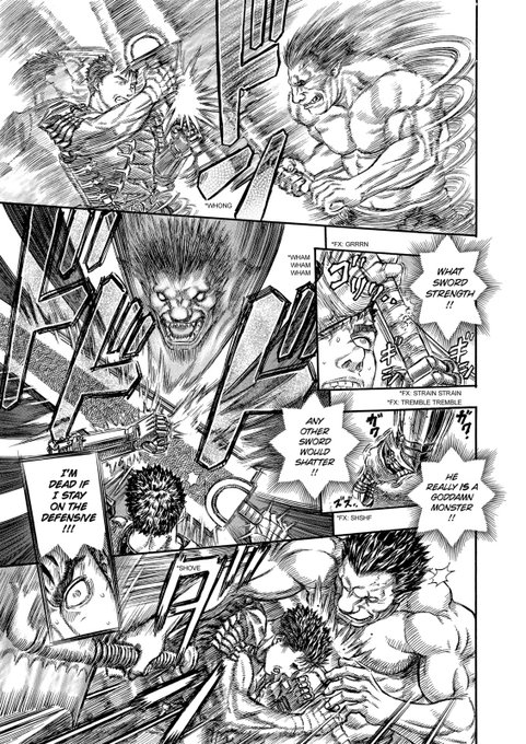 Instead we have this last row of aligned small panels. It's another layout that we know well now (slows action, add suspens, etc).Miura cleverly used the same layout twice to make us used to have an escape before using it a final time and changing the end to prepare the climax.