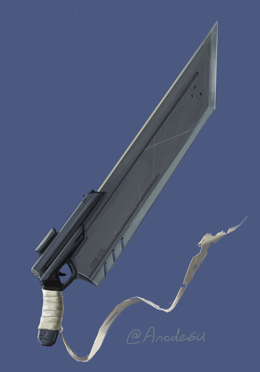  #Swordtember day 12: powerful.GUNBLADE.What could make a sword more powerful? IF IT WERE ALSO ABLE TO SHOOT THINGS.SOMETHING SOMETHING BRING A GUN TO A SWORD FIGHT.