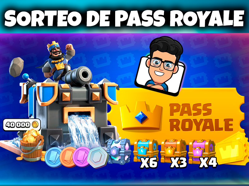 SORTEO PASS ROYALE ! 2 GANADORES! 💙
Para participar:
- Seguirme y dar Retweet 
- Suscribirse a youtu.be/ibdK2AdsCYY

GANADOR DÍA DOMINGO !