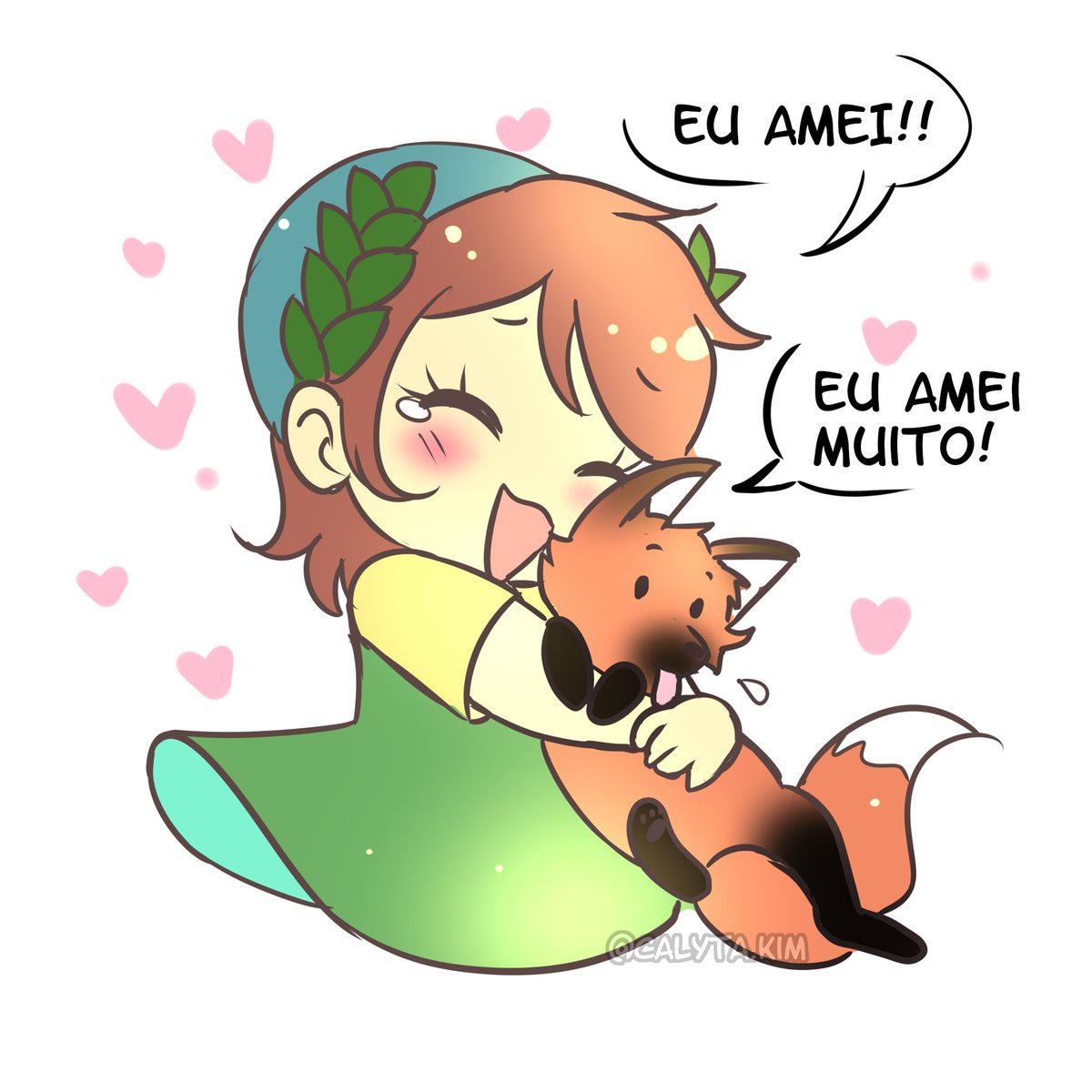 CalytaKim's tweet photo. Eu não quero deixar a Real Chan morrer pela minha falta de tempo 
Então tomem ela recebendo seu novo amiguinho, lobinho guará 💕

#notade200 #200reais https://t.co/aAiinHzH4i