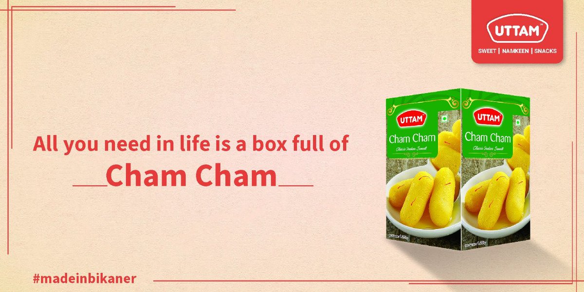 madeinbikaner's tweet photo. Much needed right now 😍
.
.
#madeinbikaner #uttamfoods #sethiafoods #sethiagroup
#chamcham #mithai #sweet #uttamchamcham #sweets #indiansweets #indiandessert #ganapati #ganeshchaturthi #rasgulla #gulabjamun #bikaner #rasbhari #kesarbatti #rajbhog #indianclasicsweets https://t.co/BQ3tYvD6Ag
