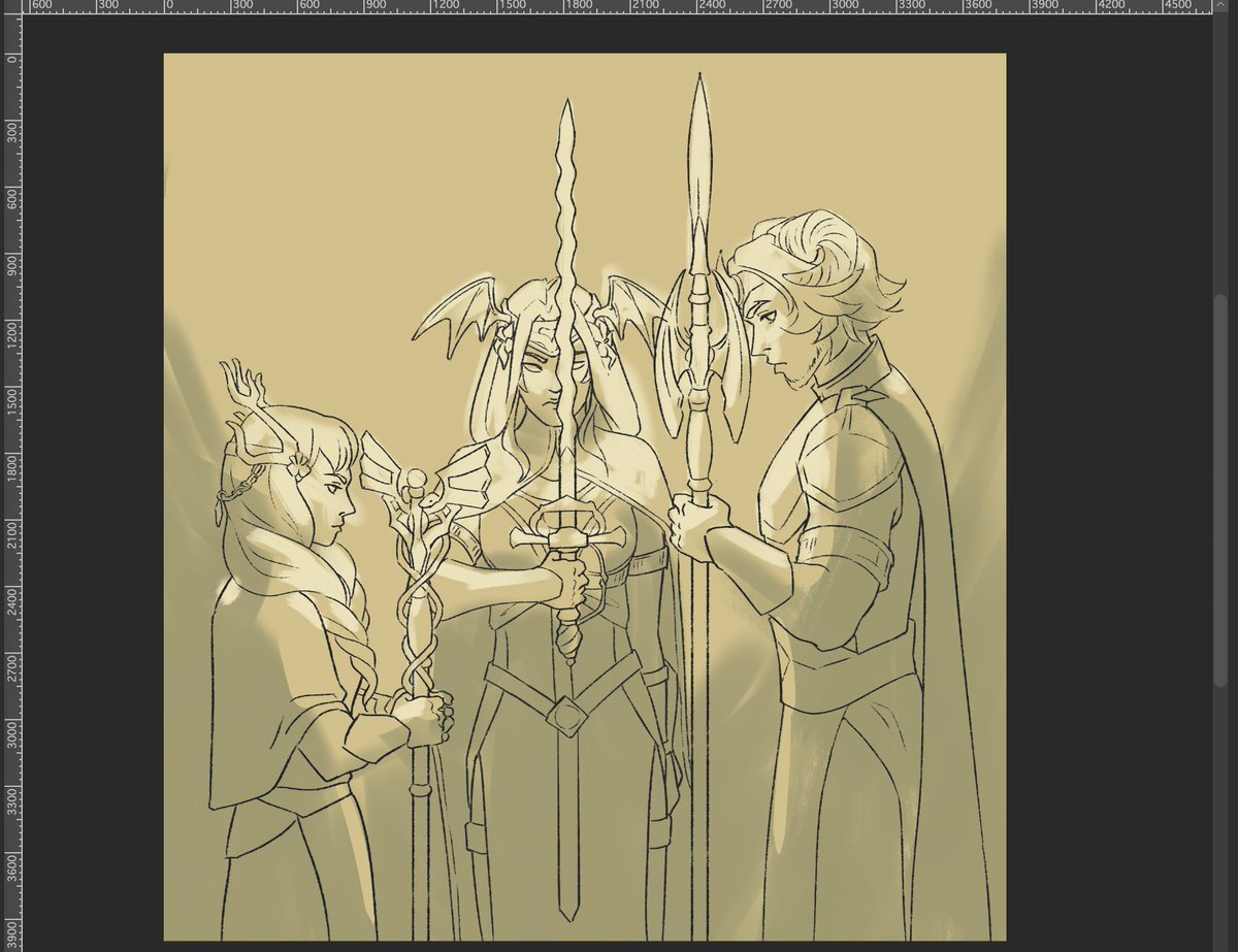 #wip imagining what seteth and flayn's armor might have looked like Back Then since we never get to see ? 