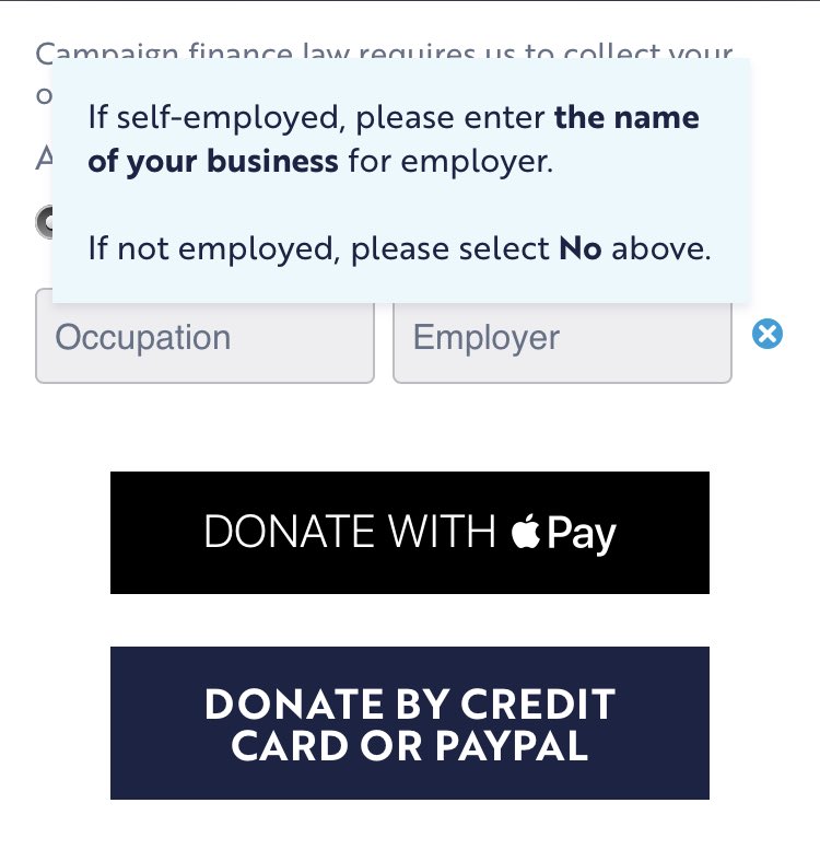 On AB, if you answer "no," that's it, you don't enter anything else, and you're listed as not employed. If you select yes, it provides the employer/occupation field, and steers you back to "no" if you don't have anything to enter. Retirees split pretty evenly on how to respond.