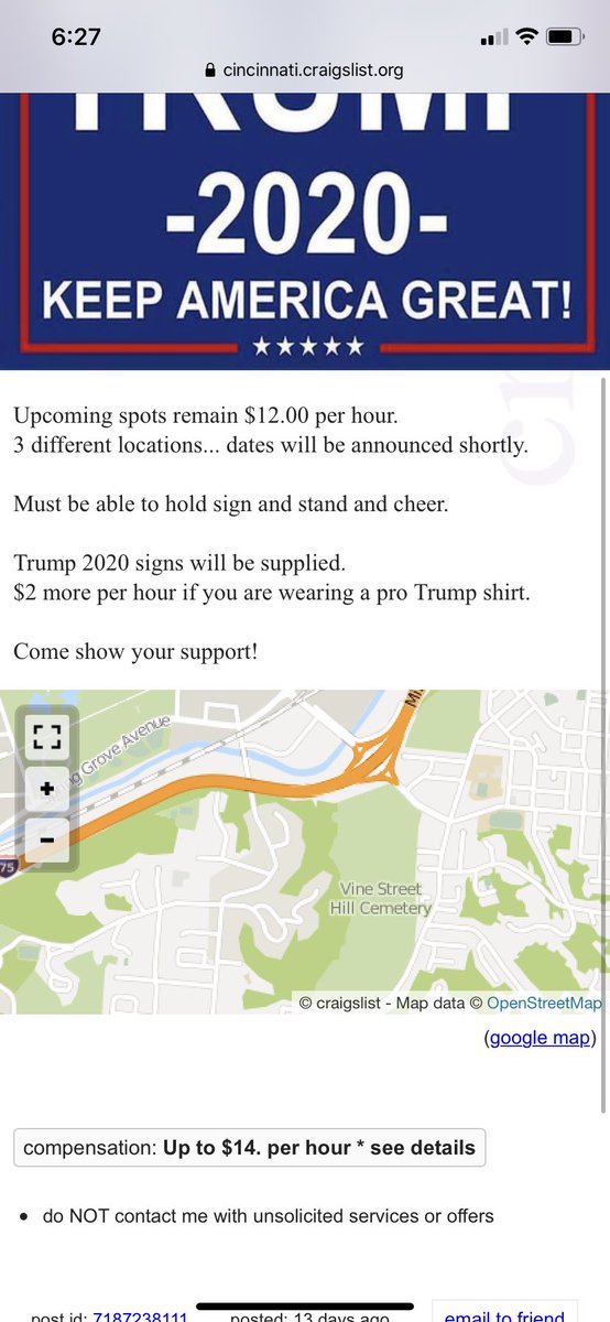 Anna On Twitter I Just Looked This Up Craigslist Has One For Us They Re Trying To Make It Seem Like The Rallies Are Fake Https T Co Xrhnjlzoi0