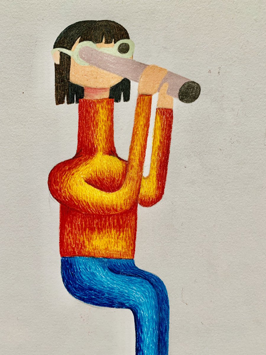 ImagiEngine's tweet image. A new look - portrait  @katyapalladina found this Rebecca work when doing room cleaning. I wonder what’s the similar art style? Love to learn more of inspiration. 🤗