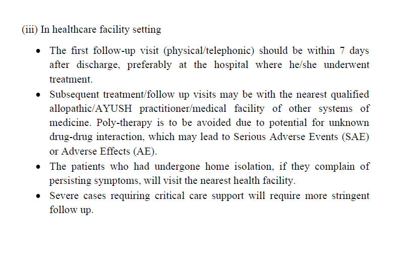 ANI's tweet photo. Union Health Ministry issues 'post COVID-19 management protocol'; use of Chyawanprash, Yogasana, Pranayama and walks among suggestions. https://t.co/aNLzi6P3hw