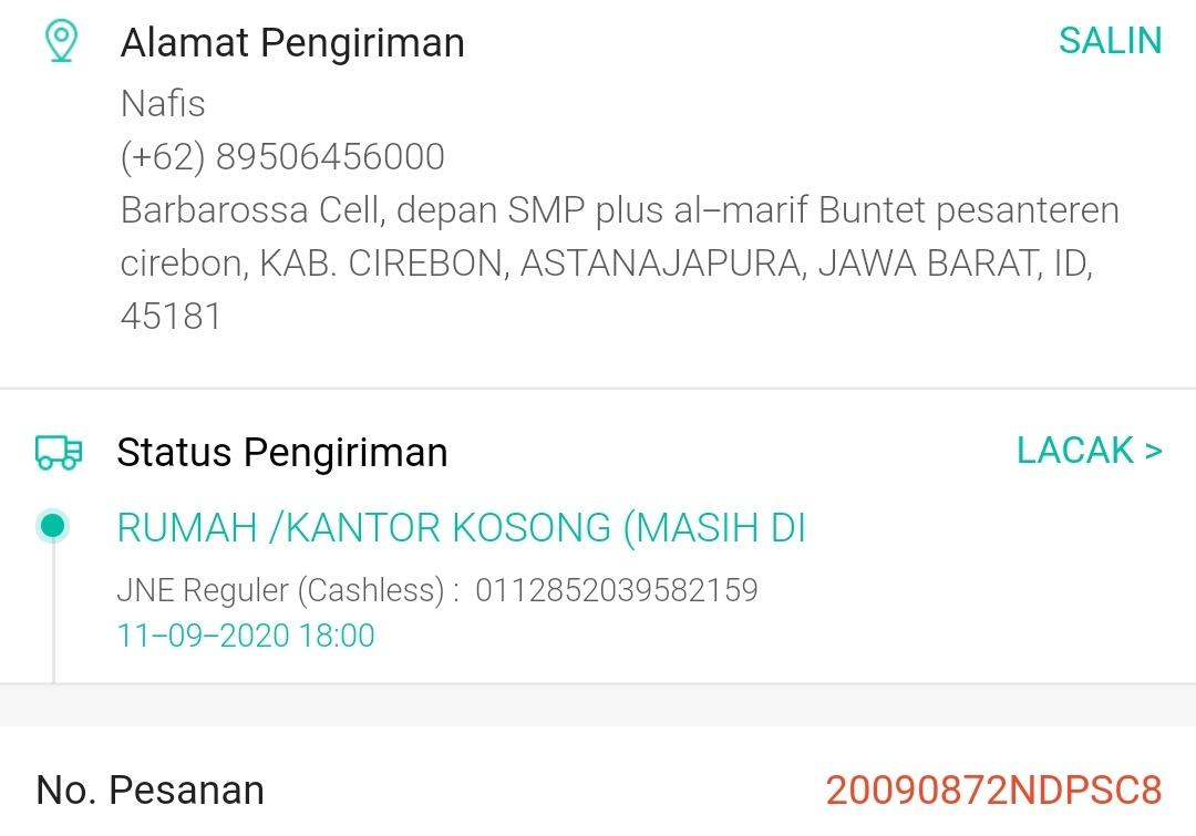 Othe22's tweet photo. Ini gimana @JNECare  bisa gampangnya ngasih keterangan rumah kosong, padahal tujuannya konter hp, dan konter hp tutup jam 12 malam , ko bisa2nya jam 6 ditulis rumah kosong. Dan dm saya bls lah, masa harus di bkn twet gini biar bls twet atau dmnya. Apa gitu cara main cs @JNECare ? https://t.co/XmLhhRufso