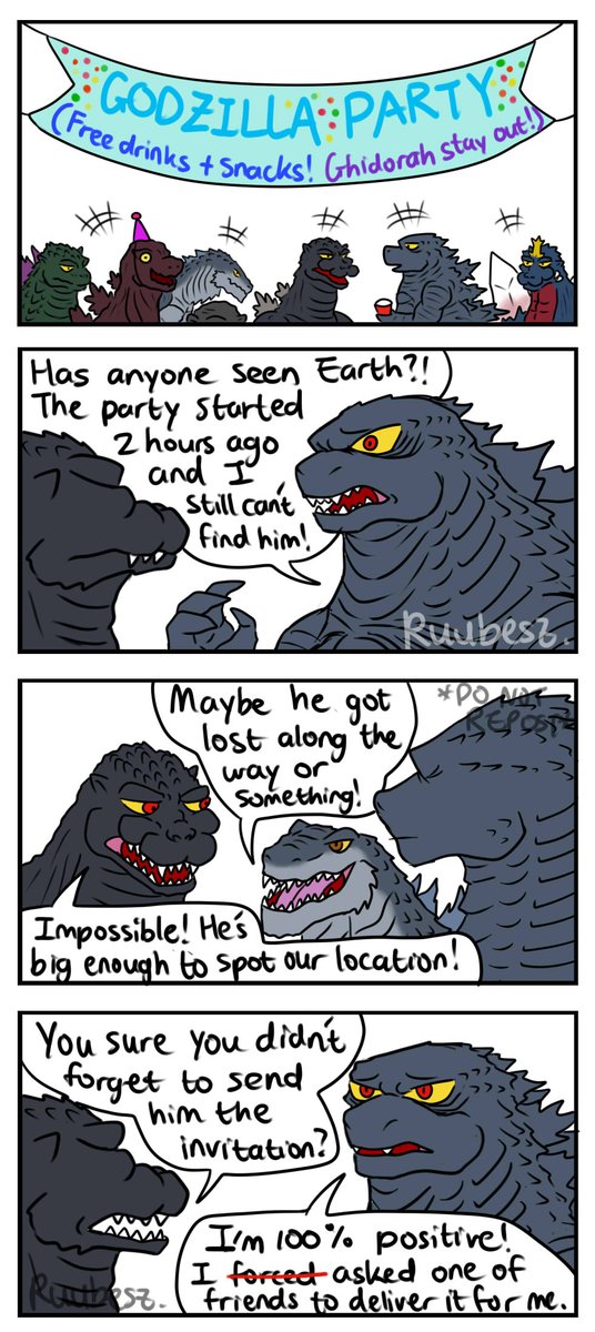 Ruubesz Draw You Guys Asked For Godzilla Earth And Zilla So Here He Is Sometimes Mostly All The Time Godzilla Forgets How Massive Earth Is Godzilla ゴジラ T Co Tj9uqsv1jv