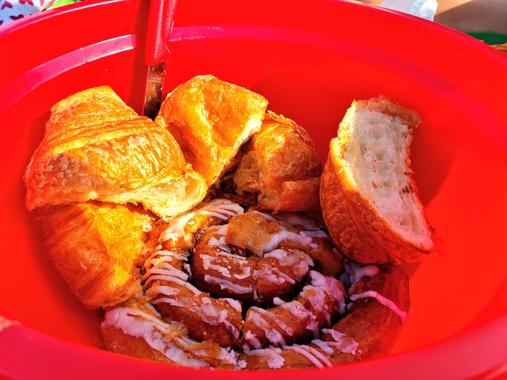 tinyocean_rving's tweet photo. Stayed at the same location again. Before everyone was awake I biked to @getroastedCCRC with my oldest one. #Pastry was #delicious as usual! 👍 Had breakfast at the beach watching #seals, #pelicans, and #dolphins (!) before heading home. #RV #RVTrip7 #RVingUS https://t.co/eGO0I2Zb6B