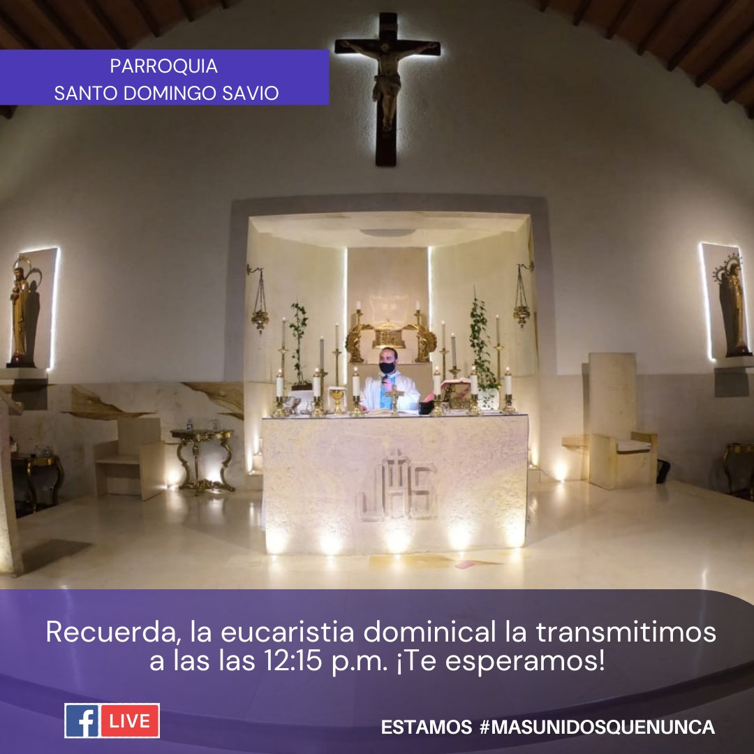 ¡Mañana nos conectaremos en la Santa Misa! Únete con tu familia y amigos 😉 a nuestro #FacebookLive web.facebook.com/parroquiasanto… #MasUnidosQueNunca #FelizDomingo <a href="/MonsMercado/">Pedro Mercado Cepeda</a> <a href="/arquidiocesisbo/">Arquidiócesis de Bogotá</a>