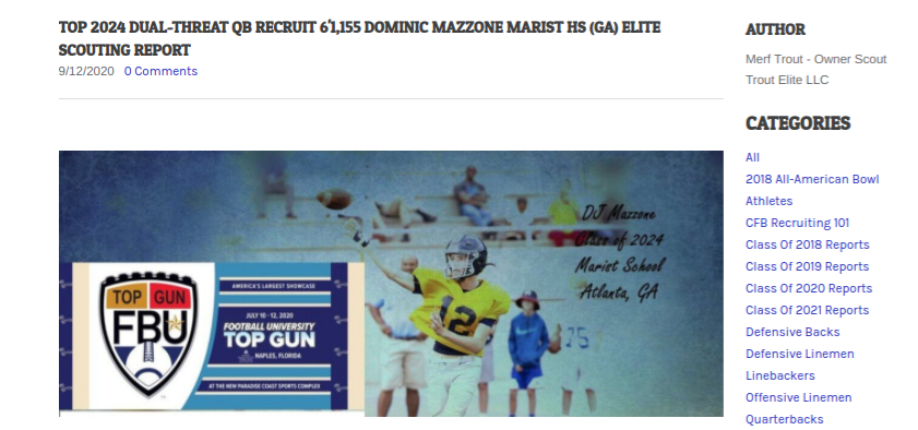 scout_trout's tweet photo. TOP 2024 DUAL-THREAT QB RECRUIT 6'1,155 DOMINIC MAZZONE MARIST HS (GA) ELITE SCOUTING REPORT
https://t.co/G0NTnnFF0F
#ScoutLive #georgiantakeover #Classof2024 #QB1 https://t.co/2IPKcXxFy3