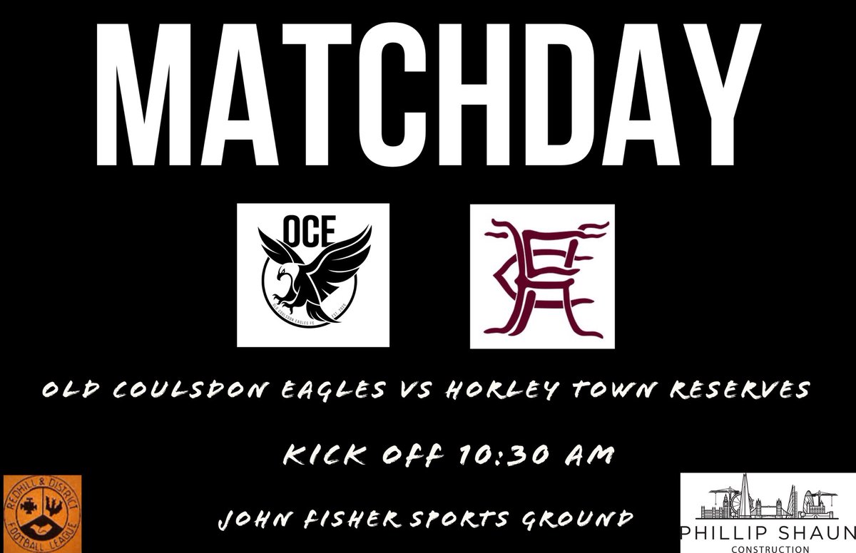 OCE_FC's tweet photo. M A T C H D A Y 

LEAGUE DEBUT 💥

Old Coulsdon Eagles start off on the opening day with a home fixture as we welcome @HorleySundayRes 

⏰- 10:30am 
🏟- John Fisher Sports Ground (H)

#COYE #OCEFC 🦅 

#PhillipShaunConstruction https://t.co/KmFNhU1NhS