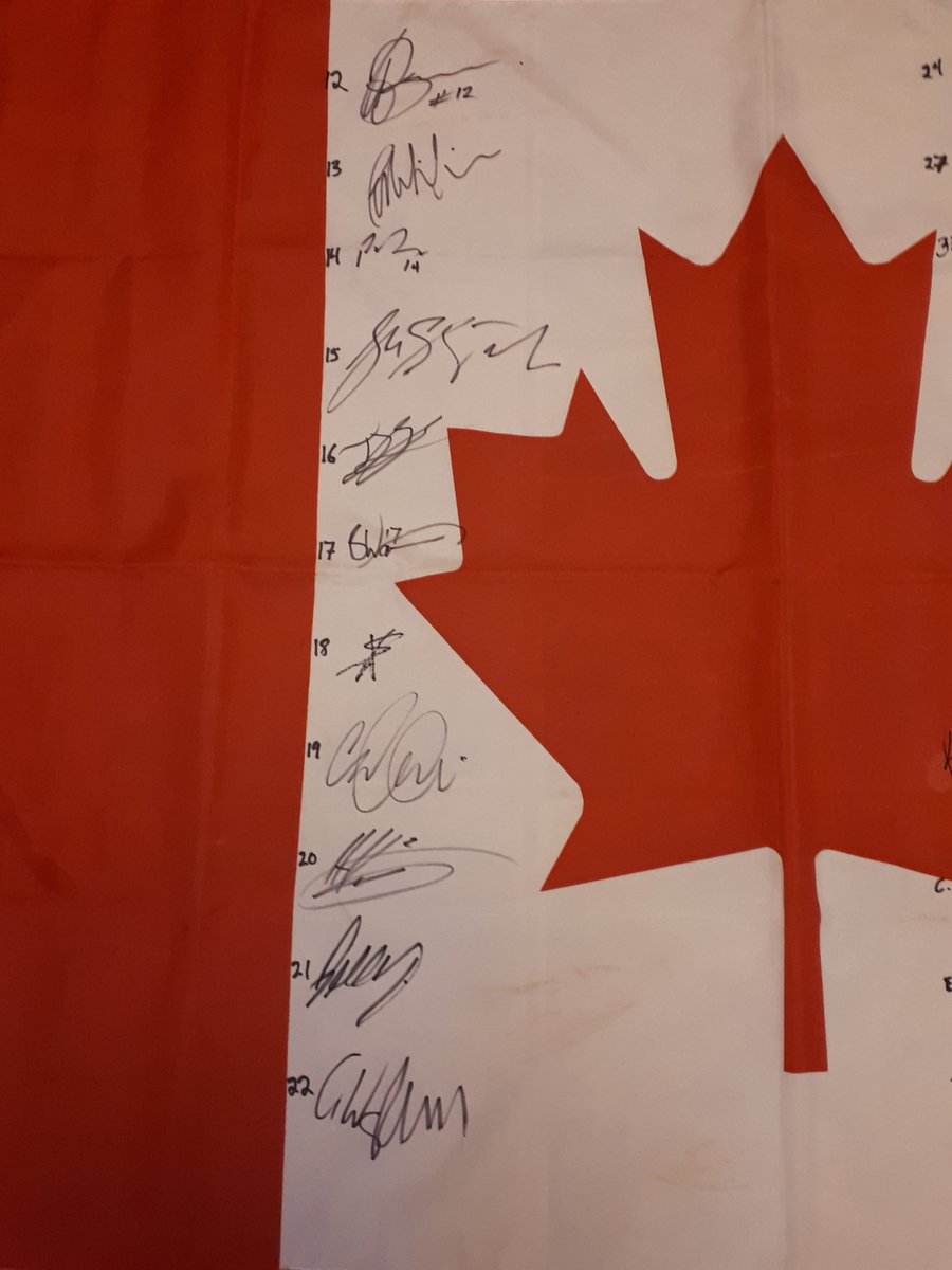 To my own project, a flag signed by every player and staff member (measured out and organized neatly because yes, I am a teacher)