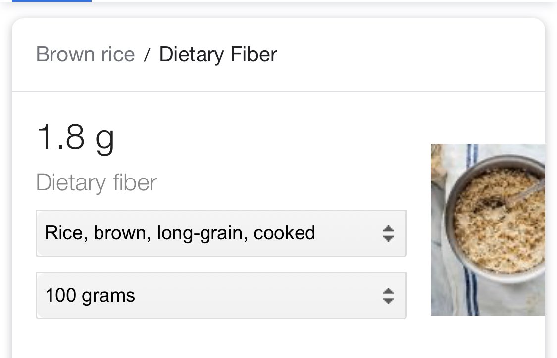 DrAseemMalhotra's tweet photo. Brown rice is NOT a high fibre food, it’s NOT even close so let’s stop misinforming the public!

https://t.co/SdYcZ94a41 https://t.co/dJgycldzss