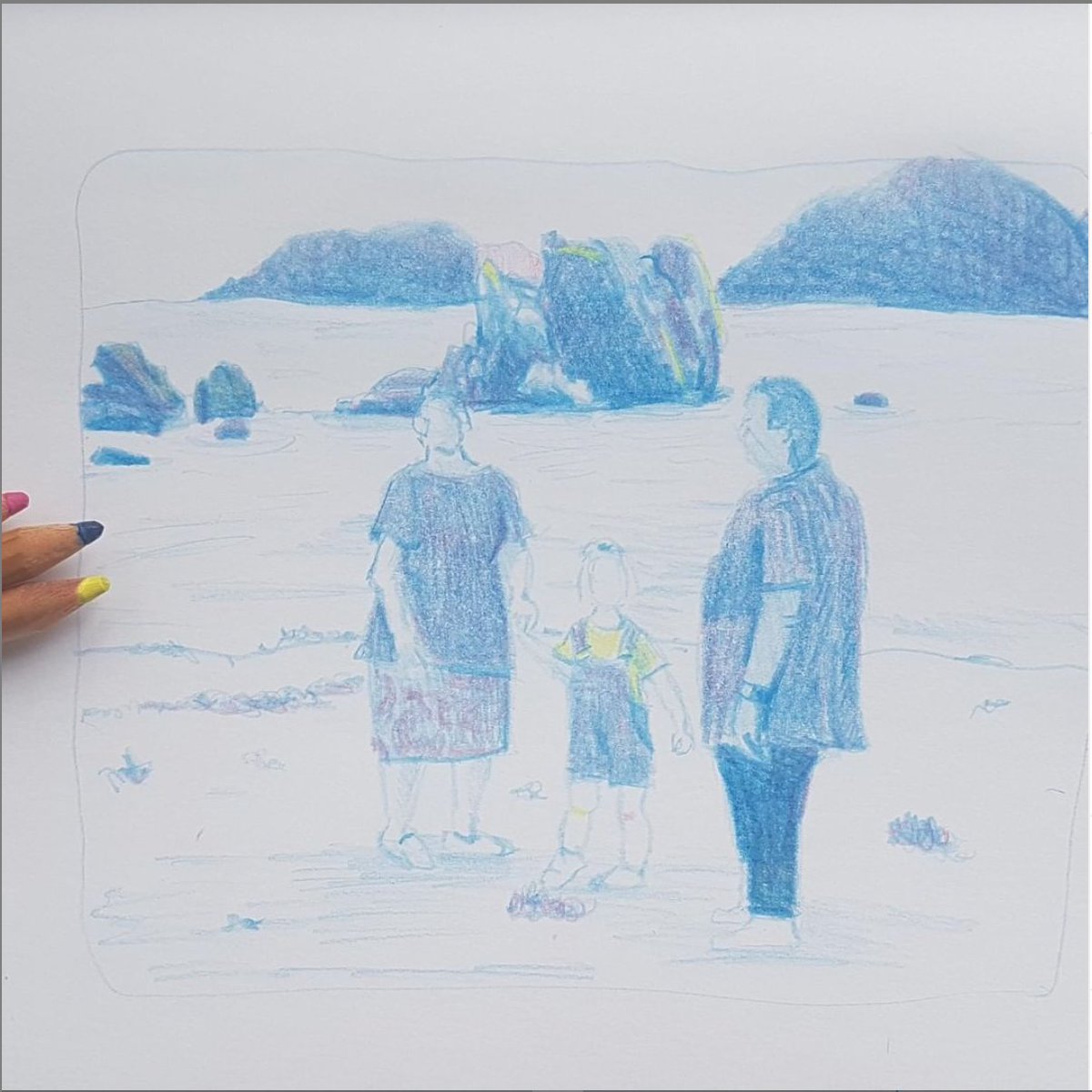 emammastudio's tweet photo. Still on it with restricted colour scheme, there is something about having to be creative with only a few colours or materials 👩‍🎨

#painting #landscapeillustration #illustration #sketchbook #colorpencils #interiorsketch #skechers #childrensillustrations #veganlife https://t.co/vmVfwRf9lz