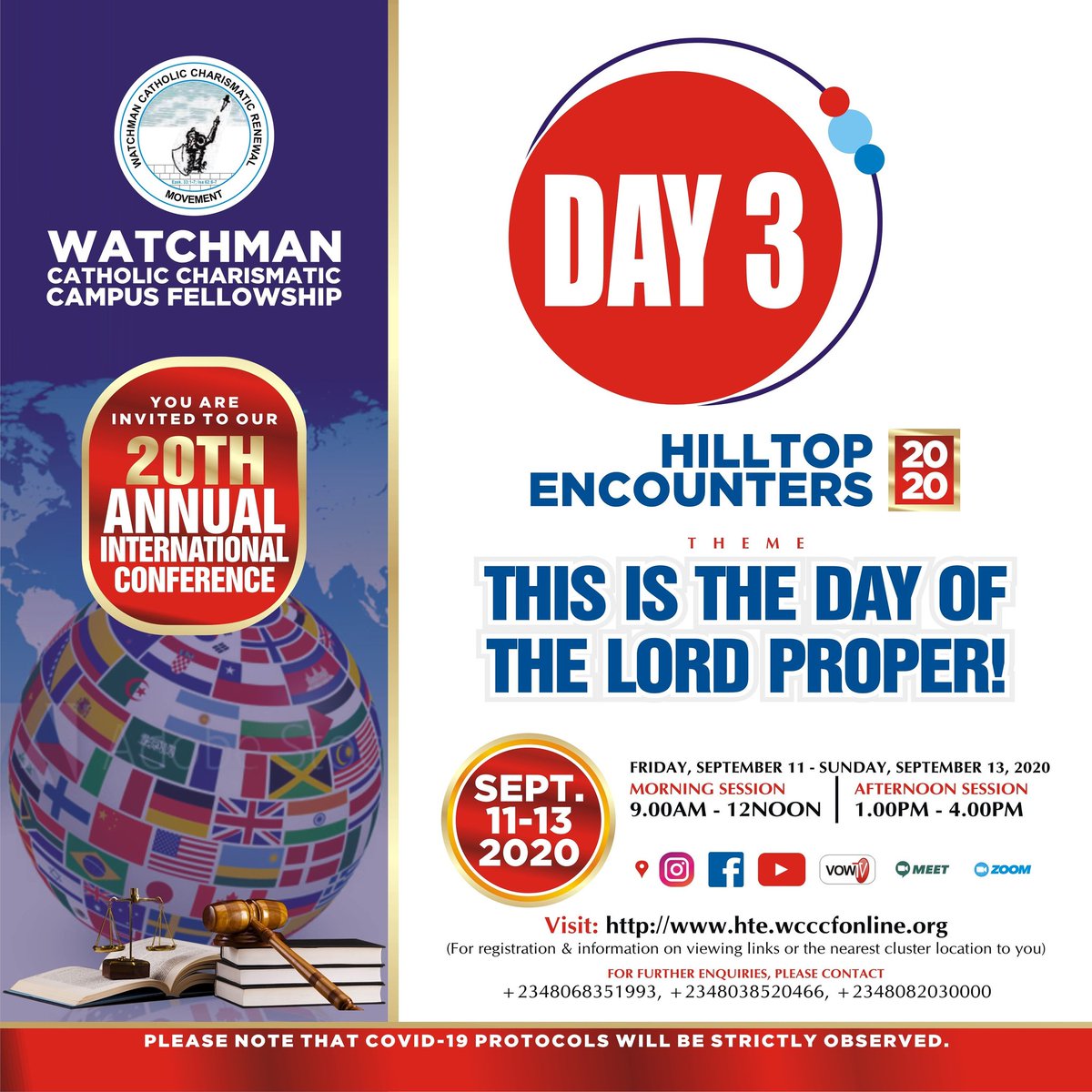 WatchmanCampus's tweet photo. Last Day of Hilltop Encounters 2020!
First Day was awesome, second day was great, third day will be great!
Visit https://t.co/yMzsD8PI1T for registration
#HillTopEncounters2020
#HTE2020
#WatchmanCampus
#ThisIsTheDayOfTheLordProper
@WatchmanCampus
@Chinemeludavidn
@Paulchibuike20 https://t.co/suTh9PspTT