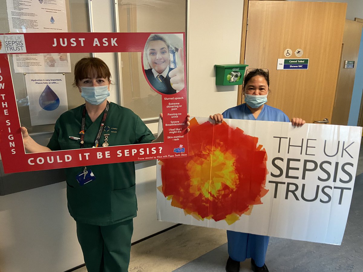GervanJones's tweet photo. Today is #WorldSepsisDay staff @princecharleshospital supporting raising awareness with their sepsis boards.                  @CwmTafMorgannwg @CwmCare @TCTRON @WorldSepsisDay @UKSepsisTrust @csuzmich1 #criticalcareoutreach https://t.co/7VWxkr63Kv