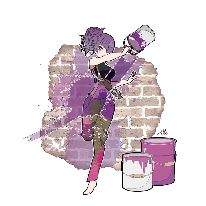 田中 摩美々を描きました?[バケツ] 