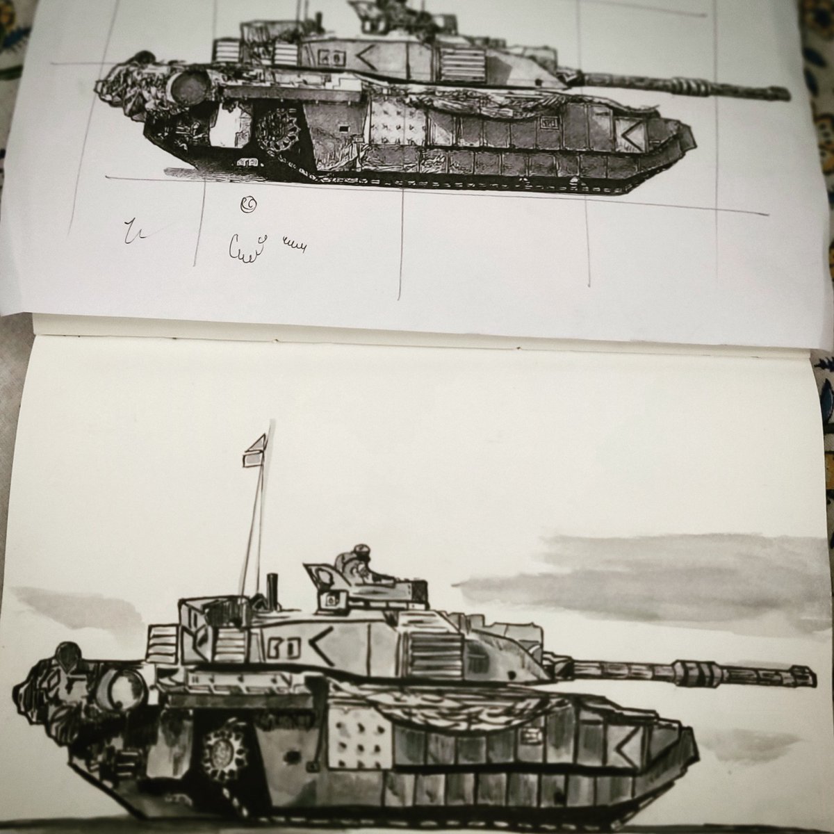 karrotkillroy's tweet photo. The M1.... Multi-media. Water, acrylic paints, pen and pencil... . Honestly? Should have stuck to pen and pencil. https://t.co/FUYwGx8ry0
