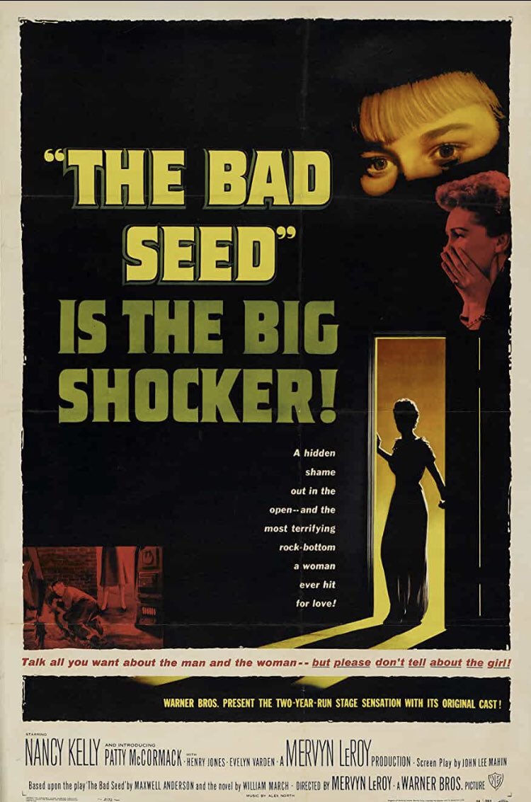 I’m doing my own Horror Versus (trademark pending ) tonight’s matchup Bad Seed (1956) v. Bad Seed (2018). I have a suspicion the elder is going to smoke the new one without even trying.  #OGhorror  #rhodavsemma
