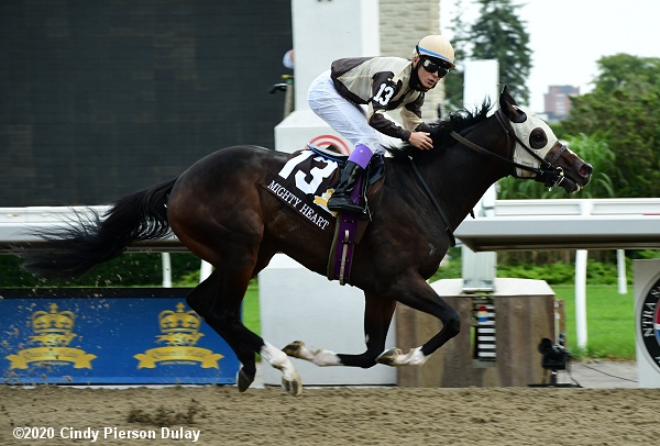 horseracesnet's tweet image. Mighty Heart much the best in the Queen's Plate: One-eyed longshot Mighty Heart drew away to win the 161st Queen's Plate by 7 1/2 lengths at Woodbine on Saturday. Belichick was second and Clayton third, while favorite Curlin's Voyage was fifth. Get the… dlvr.it/RgVYmq