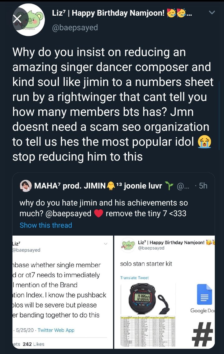 Well they really don't know how important BR is in korea and a BT5 member is #1 for a long time is something awesome for both BT5 and armys. Jimin received certificates came on Korean new channel for it but for them J.M's happiness is not important.