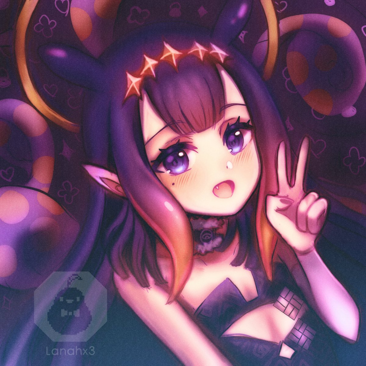 Lanahpyon's tweet image. Doodled the lovely @ninomaeinanis   from #hololivemyth  &amp;amp; #hololiveEnglish  💛