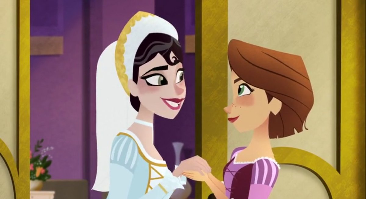 7) Numerous times the series makes it apparent that one of the most important things to Rapunzel is Cassandra's happiness - to the point that fake Cassandra saying she was happy there was almost enough for Rapunzel to decide to stay in Zhan Tiri's servant's dream world.