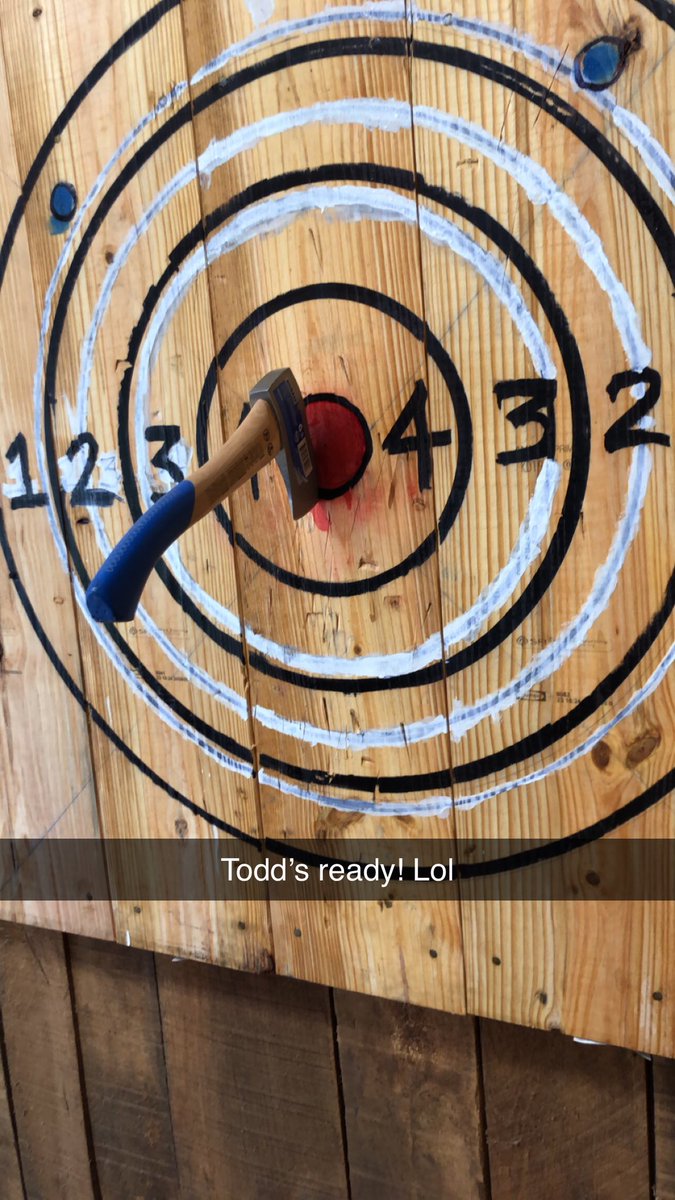 erindiehl31's tweet photo. Good times at the Diehl Barn tonight!
Thanks to the Arnettβs and our neighbors (Taylor and Dave) for stopping over!
Always a good time!!!
#axethrowing #covid2020 #diehlbarnhangs #neveradullmoment #alwaysablast https://t.co/yU7BbqyYR9