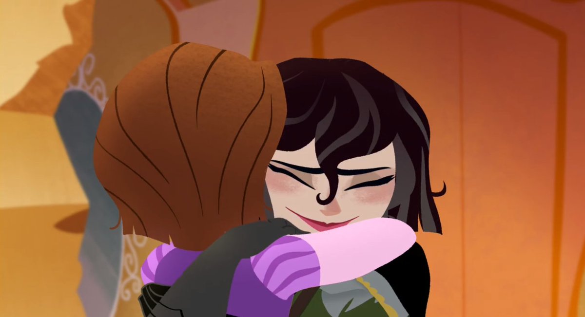 10) The entire series holds the arc of the moonstone and sundrop seeking to be reunited: the series begins with Rapunzel and Cassandra reawakening those powers, and ends with both the two powers and Rapunzel and Cassandra being reunited. The series is their story, together.