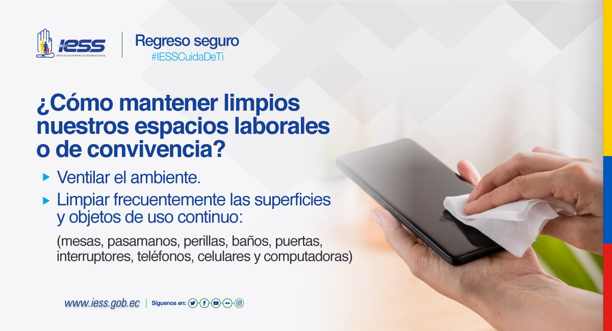 IESSec's tweet photo. #IESSCuidaDeTi | La limpieza de tu oficina es importante. Te invitamos a revisar las siguientes recomendaciones. https://t.co/0mcwkEtsP6