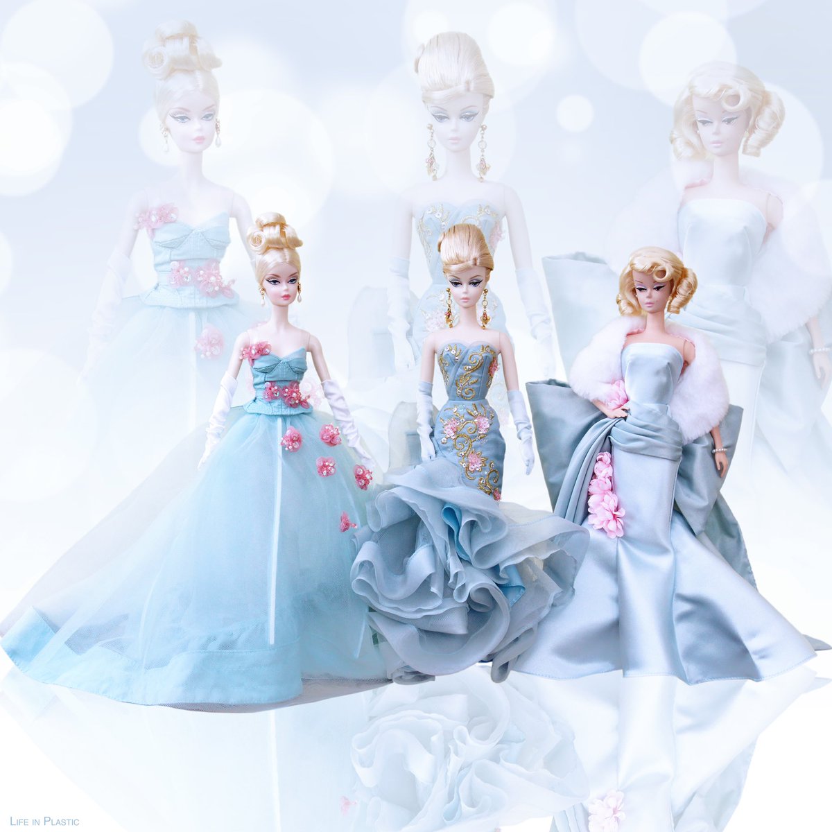 lifeinplasticNY's tweet photo. My photograph of three milestones in the Barbie Fashion Model Collection #barbie #barbiesignature #barbiecollector #barbiefashionmodelcollection https://t.co/oGe9ef2aq4