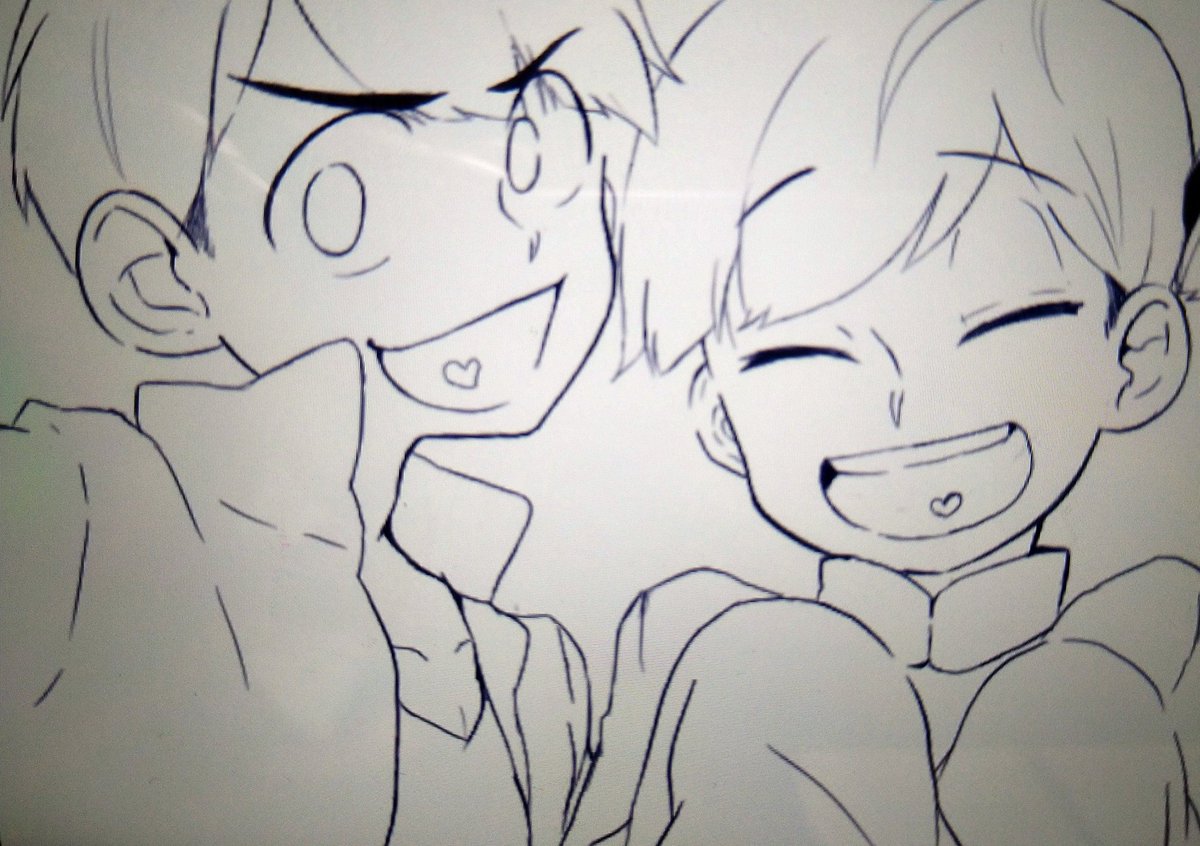 3期が楽しみ過ぎて云年ぶりに松描いてる 