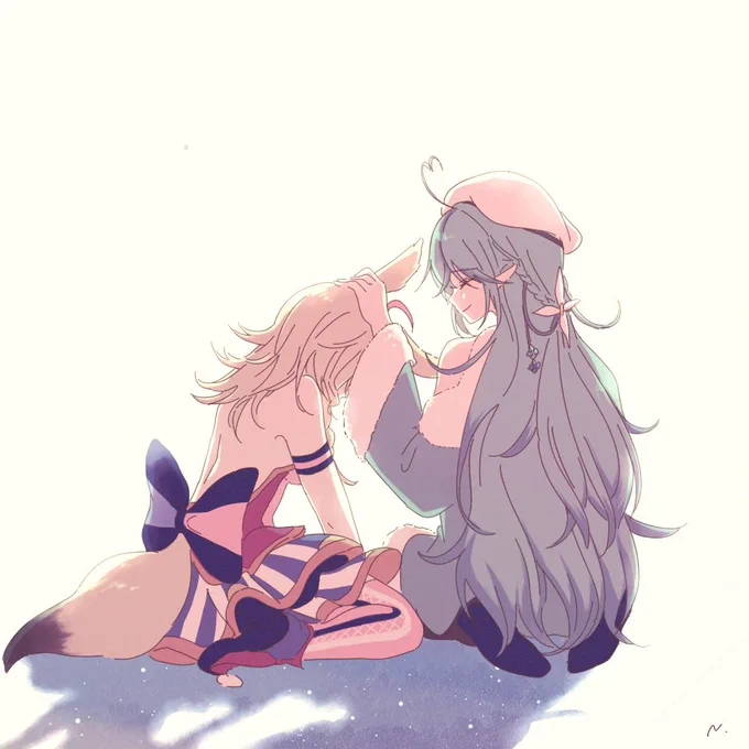 「よしよし」#絵まる #らみあ〜と 