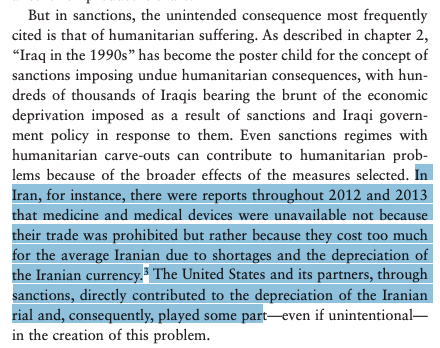 Nephew even acknowledges that the Obama administration sanctions he oversaw against Iran "directly contributed" to making medicine and medical devices unattainable for poor and working class Iranians. This is what the Caesar sanctions are currently doing to ordinary Syrians.