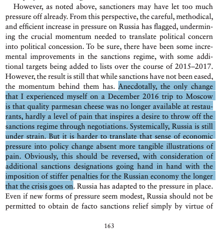 Nephew laments that US sanctions on Russia have not caused adequate pain on its civilian population. Here, he complains that food is plentiful in Moscow, and appears to wish more food items would become unavailable to ordinary Russians. He says he wants to "increase pain."