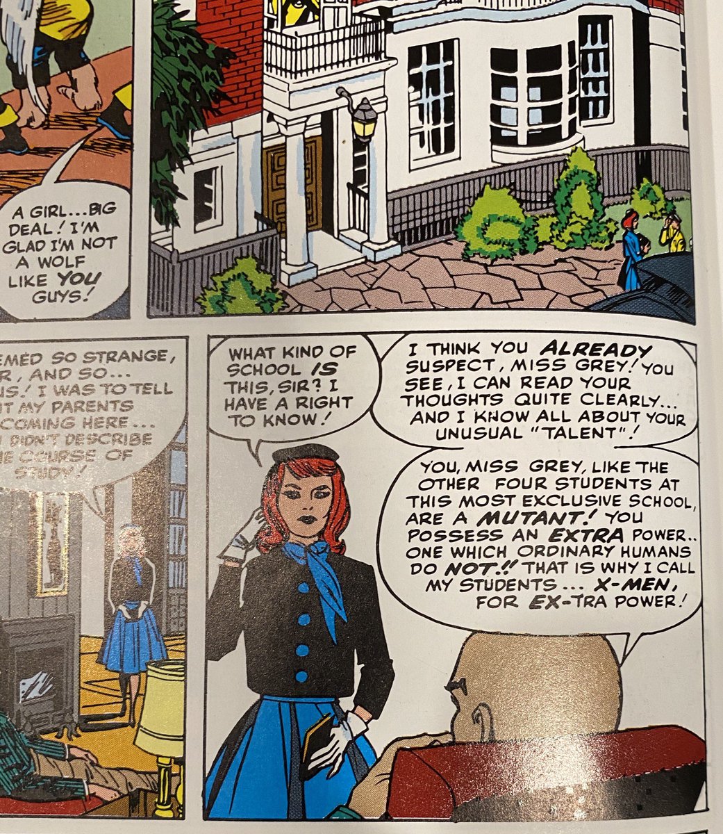 In the original 60s run, the implication is mutation is caused by nuclear radiation. In #1 Xavier says he believes he is the first mutant, and his parents worked on the A-Bomb. The idea of an “X-Gene” or “X-Factor” comes much later and isn’t why they’re called X-Men. (1/?)  https://twitter.com/cockroacharles/status/1304986620232232960