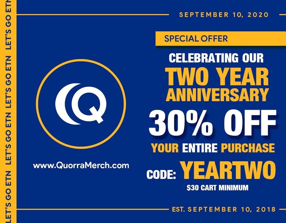 QuorraMerch's tweet photo. ⏰ FINAL DAY ⏰

Get 30% OFF your ENTIRE Purchase
with code YEARTWO

+ FREE SHIPPING with an order of $50 or more 

https://t.co/vaLyIkuciB 

New Items Available:
Jogger Pants 👖
Packable Jacket by Champion
Let's Go #Electroneum Mugs ☕
Let's Go #ETN Hats 🧢

#Crypto @electroneum https://t.co/wp1y9eDhFG
