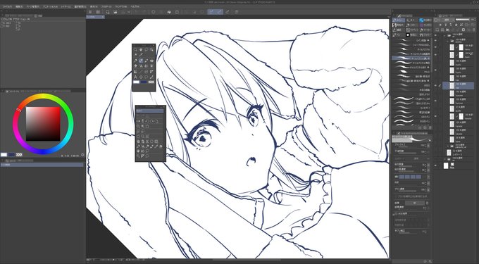 隙間時間に!
落ち着いたら一気に描きあげます? 