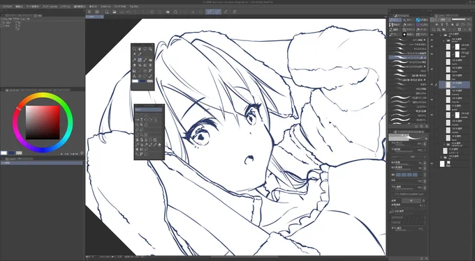 隙間時間に!
落ち着いたら一気に描きあげます? 