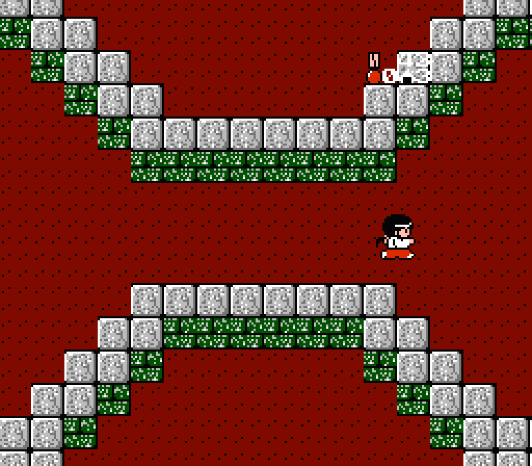 しかし、藪崎氏は奇々怪界をどうしても1方向のスクロールゲームにはしたくなかったので、縦や横に動き、迷路、騙し絵のようなテイストをこだわってステージに盛り込んだ。立体交差する地形の実装は叶わなかったが、このアイデアは自身が原案を担当した奇々怪界 怒涛編（ファミコン版）で使われている。