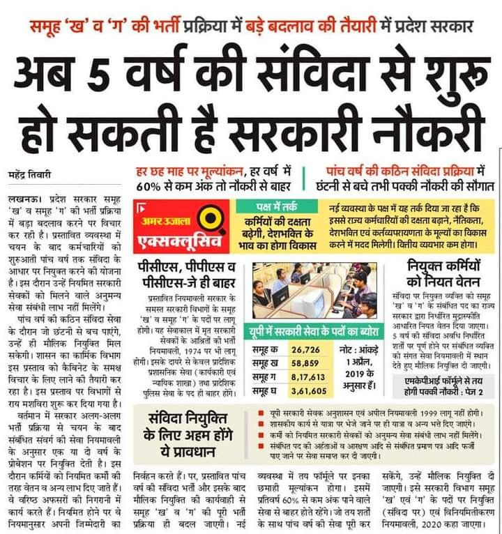 Brajesh Misra (@brajeshlive) on Twitter photo उत्तरप्रदेश मे नौकरी की नई व्यवस्था बेहद चिंताजनक है। एक तो नौकरी मिलती नही और अगर किसी तरह मिली भी तो 5 साल तलवार लटकी रहेगी। इस तरह का आइडिया युवा विरोधी है। उनके सपनों की उड़ान को बाधित करना है। रोजगार दीजिए, खतरनाक नियम नही। बात तो नौकरी देने की हुई थी ऐसे खतरनाक नियम की नहीं उत्तरप्रदेश मे नौकरी की नई व्यवस्था बेहद चिंताजनक है। एक तो नौकरी मिलती नही और अगर किसी तरह मिली भी तो 5 साल तलवार लटकी रहेगी। इस तरह का आइडिया युवा विरोधी है। उनके सपनों की उड़ान को बाधित करना है। रोजगार दीजिए, खतरनाक नियम नही। बात तो नौकरी देने की हुई थी ऐसे खतरनाक नियम की नहीं
