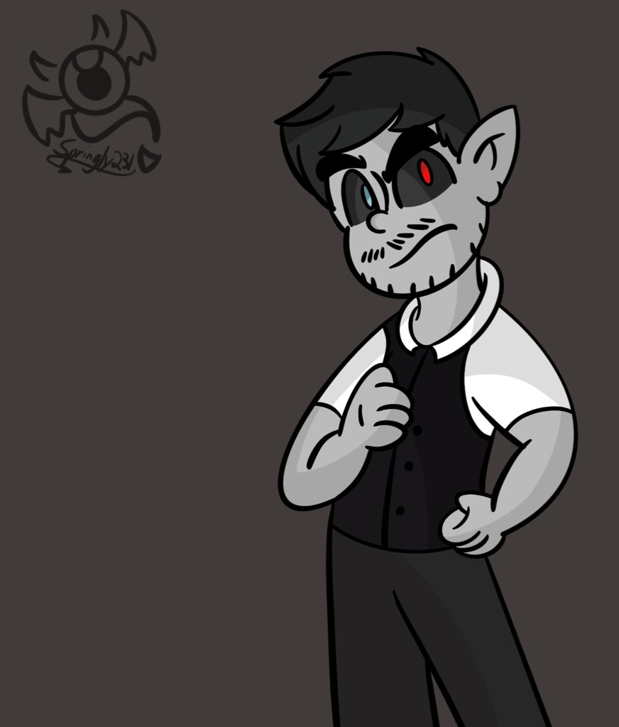 Springly24Art's tweet photo. I draw @themysteryart  Dark  😄🖤💙❤️ https://t.co/fgoiGMmpz4