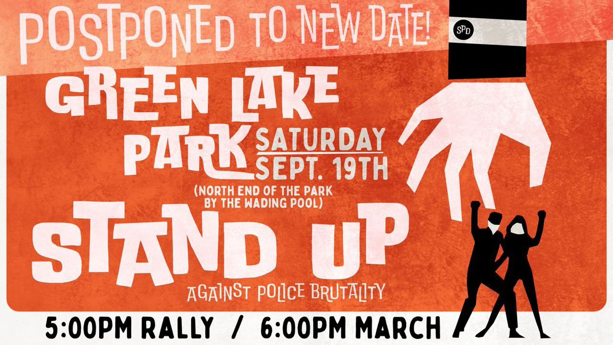 synchysis's tweet photo. Tomorrow's Green Lake action is POSTPONED to Saturday, September 19th.
North end of the park by the wading pool.
5 PM ~ Rally
6 pm ~ March
See you there! ✊🏼
#SeattleProtests #SeattleProtestComms #DefundSPD #BlackLivesMatterSeattle #BLMSeattle #BlackLivesMatter #Seattle https://t.co/cUud9IxVUc