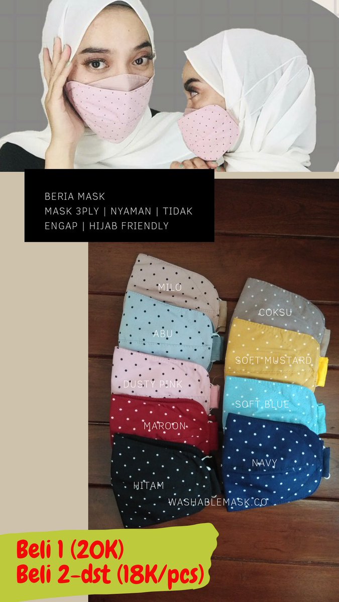 washablemaskCo's tweet photo. #pasarmingguinfomalang @infomalang 
Hi moms! Ready Mask 3ply+Kawat Hidung+Tali Adjustable untuk Anak 5-9yo &amp; Dewasa | Mask holder | Beria mask

💰Mulai 4K-18K
📍Lowokwaru (sigura-gura)
📲 IG  https://t.co/JokqTKZHd9
📲 Pesan https://t.co/ZRxVPBDLmy

Detail bisa cek twitter kami❤️ https://t.co/Z66dQAItdq