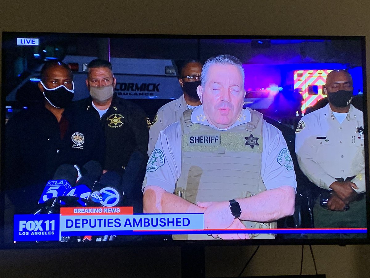 “It pisses me off, it dismays me,” Sheriff says of the ambush. He says his deputies are stretched thin and that they have to have a buddy system and watch eachother’s backs.  @FOXLA