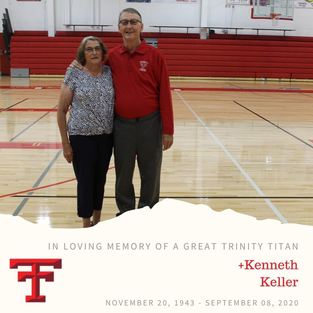 MsWeir2's tweet photo. Today we said goodbye to the man who embodied what it means to be a Titan. Mr. Keller proudly lived and breathed for the Trinity Titan red and white. I’m thankful to have known him and don’t have the words to say just how much he is already missed. 
As always, Titan Pride ❤️🤍 https://t.co/erhp4H1oS2